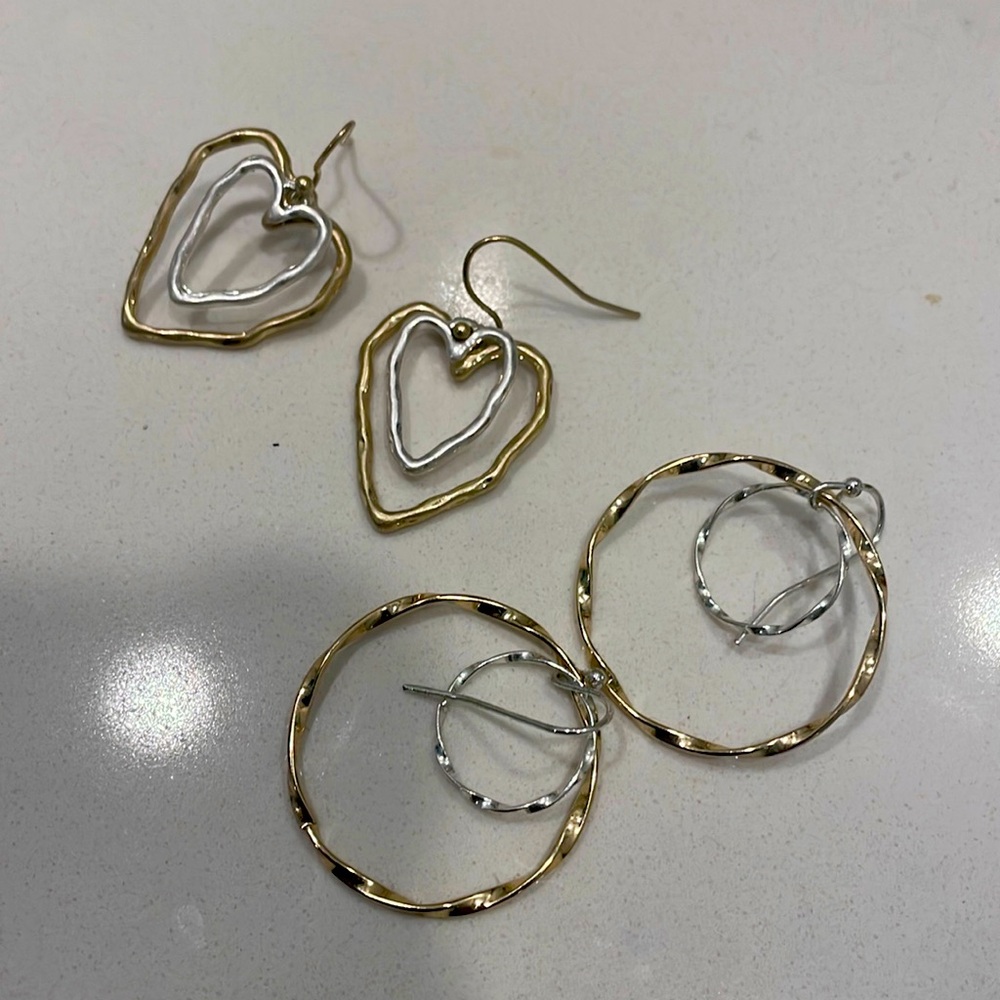 Lot of Designer Earrings gold & silver plated